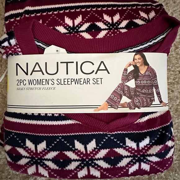 Nautica Red and Black Nordic Pajama Set - Picture 2 of 3